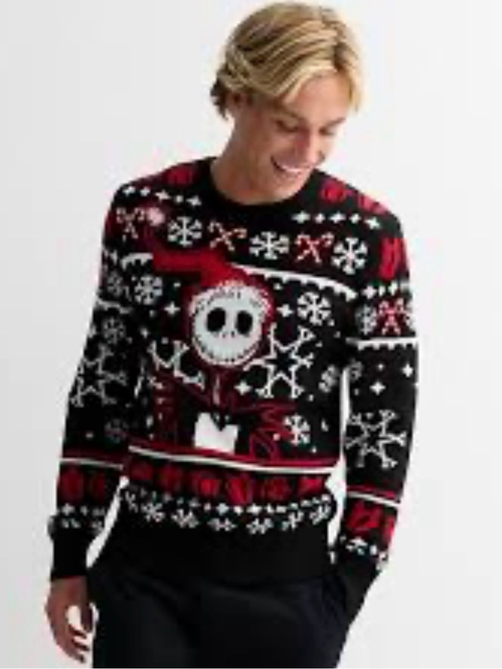 Disney Nightmare Before Christmas Jack Skellington Ugly Christmas Sweater 2XL